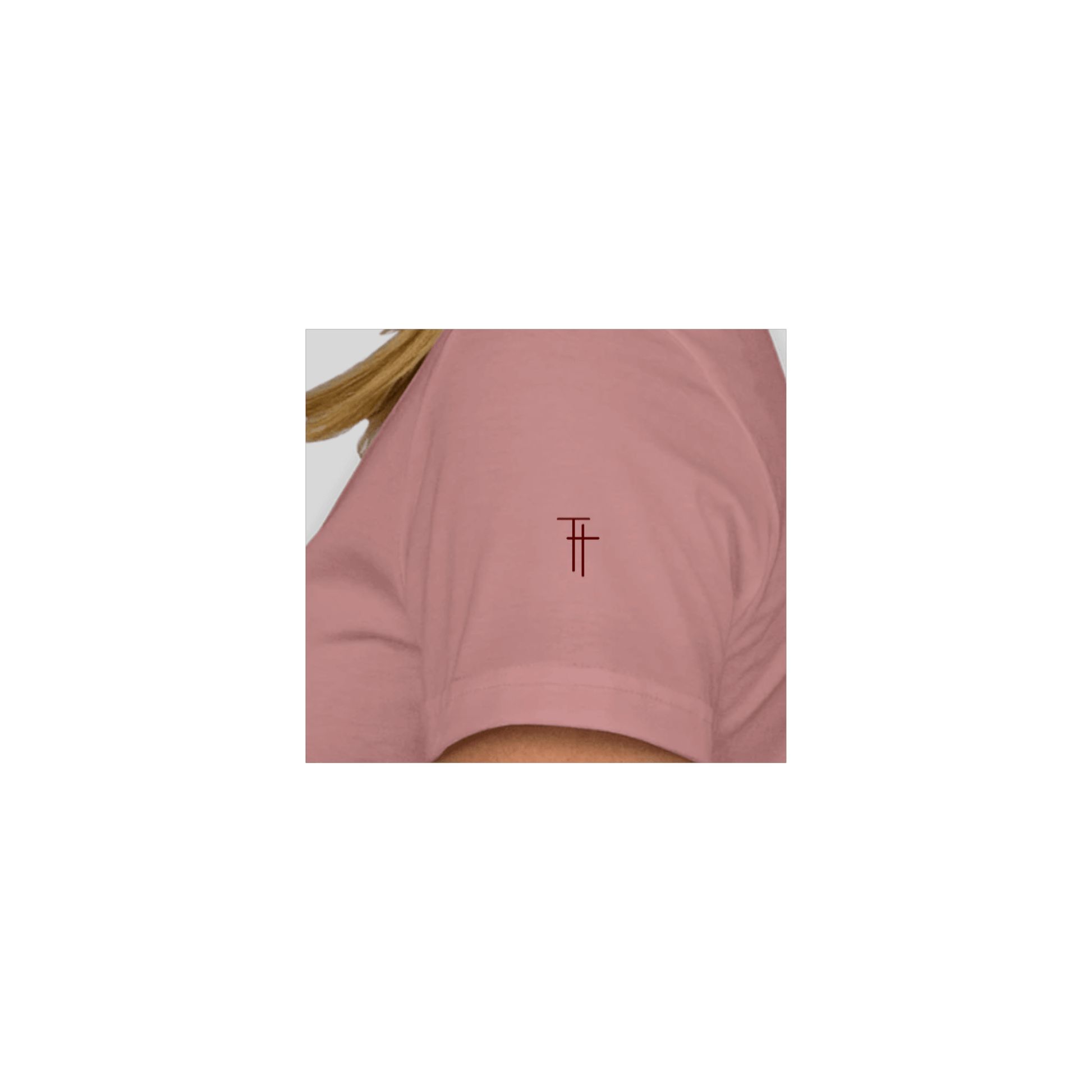 "Kingdom Citizen, Kingdom Benefits," Color - Mauve, Supremely soft 100% Airlume combed and ring-spun cotton, Slim feminine fit, Longer body length, Side-seamed, Shoulder taping, Logo left sleeve, Pre-shrunk